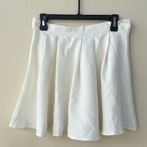 ROMWE White Skater Skirt